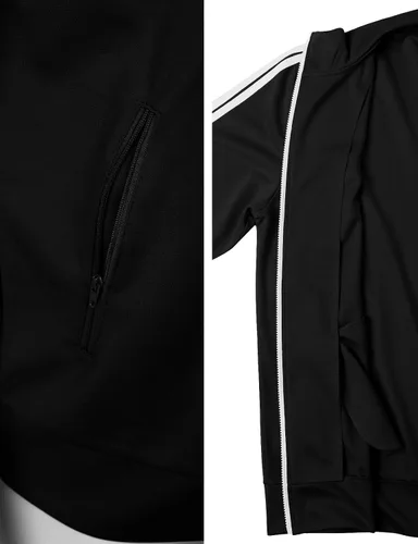 Vista 6 de H2H - Chaqueta deportiva ligera ajustada con cremallera para hombre Cmoja0103-negro