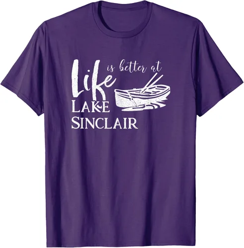 Vista 74 de Life is Better at Lake Sinclair Georgia Camiseta Negro