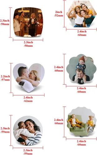 Vista 5 de GEHECRST Imanes de nevera con foto personalizada, imán para refrigerador, imagen colorida personalizada, imanes de pizarra blanca