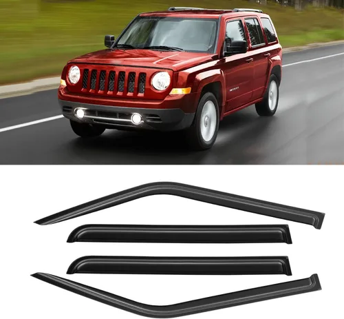 Vista 17 de Protectores de lluvia en canal para Jeep Grand Cherokee L 2021-2026, protectores de visera de ventana, deflector de ventilación, sombra viento humo