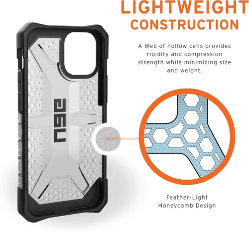 Vista 5 de URBAN ARMOR GEAR UAG - Funda protectora de plasma transparente diseñada para iPhone 12 Mini 5G [pantalla de 5.4 pulgadas], resistente, ligera
