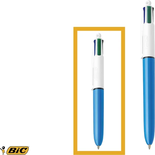 Vista 5 de BIC Paquete de 4 bolígrafos retráctiles con cuatro colores de tinta (2 mini, 2 originales)