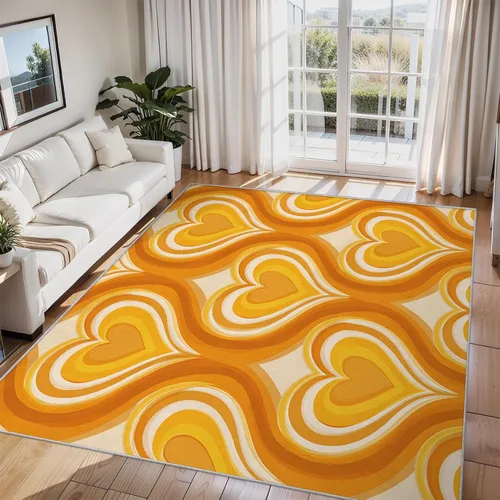 Vista 9 de 2x3 Mid Century Modern Throw Rugs for Entryway, Washable Watercolor Geometric Pattern Indoor Door Mat, Bedroom Kitchen Entrance, Non Slip Soft Thin