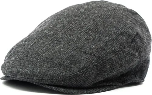 Vista 2 de Gorra plana clásica de retazos de espiga a cuadros Newsboy Ivy Hat