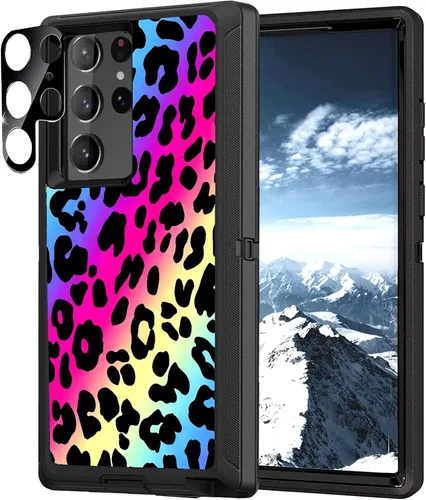 Vista 9 de Funda compatible con Samsung Galaxy S22 Ultra, diseño de bandera estadounidense antigua con protector de lente de cámara resistente