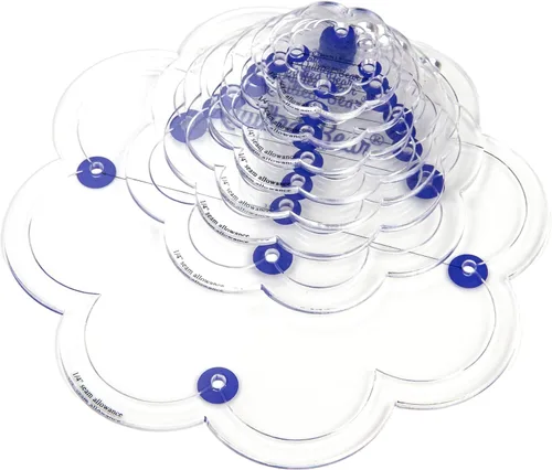 Vista 12 de Las plantillas de acolchado hexagonal de The Quilted Bear – 8 plantillas de acolchado de acrílico transparente antideslizante para corte preciso