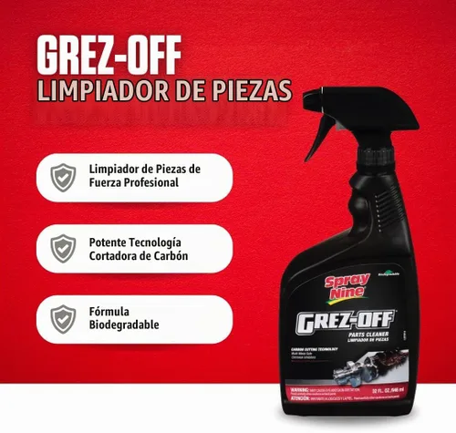 Vista 2 de Spray Nine 22732 Grez-Off - Desengrasante resistente, 32 onzas, paquete de 1