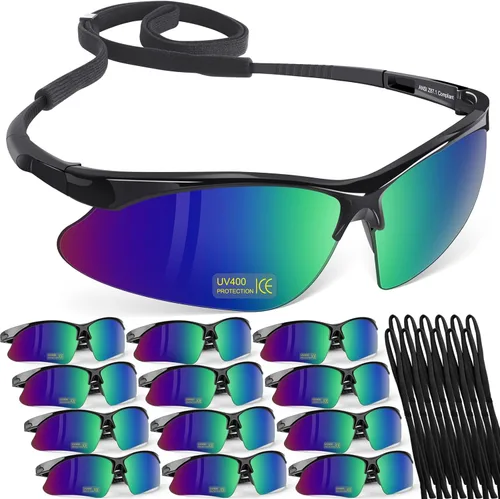 Vista 8 de OXG Safety Glasses with Adjustable Straps, ANSI Z87.1 Protective Eyewear, UV400 Anti-Scratch Work Glasses for Men Women