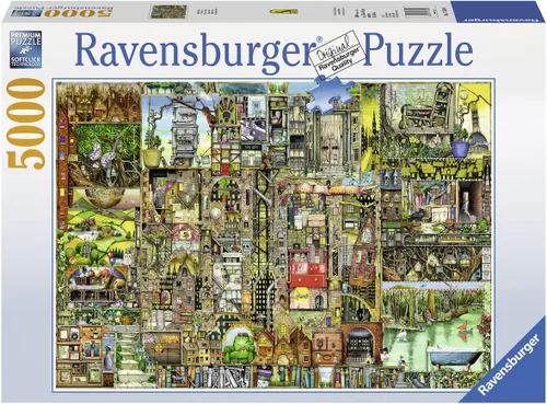 Vista 2 de Ravensburger Colin Thompson: Bizarre Town Jigsaw Puzzle (5000 piezas)