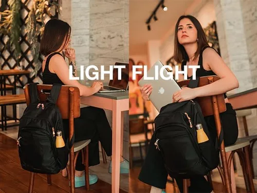 Vista 8 de LIGHT FLIGHT Mochilas para hombres y mujeres, trajes de pareja a juego