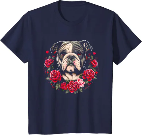 Vista 10 de Día de San Valentín - Camiseta de San Valentín Bulldog Inglés, Negro