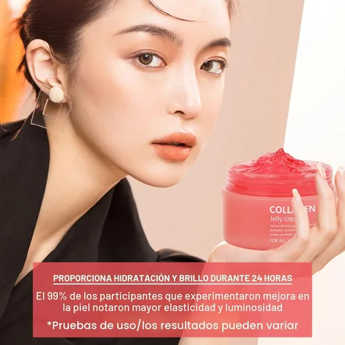 Vista 8 de Crema de Colágeno en Gel - Contiene Niacinamida y Colágeno Hidrolizado Liofilizado - Elasticidad e Hidratación - Reduce Líneas Finas y Opacidad