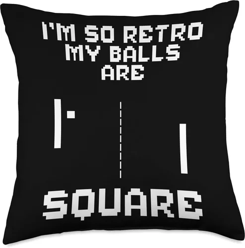 Vista 4 de Pixel Art 80s Arcade Video Game I'm So Retro Humor Meme Throw Pillow