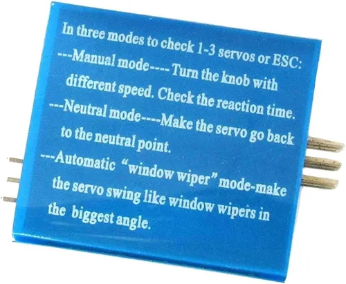 Vista 5 de ShareGoo 3CH 4.8-6V Servo Tester CCPM Comprobador maestro de consistencia con protección de conexión inversa, probador de motor RC ECS herramienta