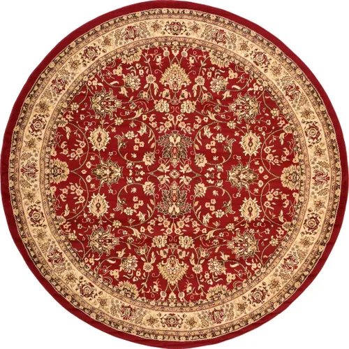 Vista 25 de Unique Loom Sialk Hill Collection - Alfombra de área Washington (6' 1" x 9' Rectángulo Burdeos/Crema)