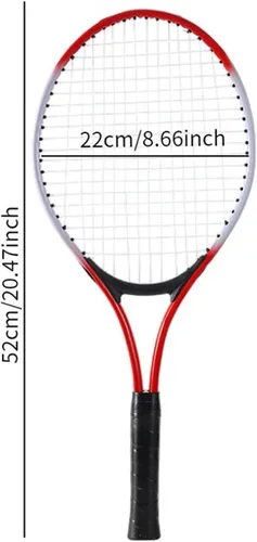 Vista 5 de Solo raqueta de tenis, equipo de tenis, agarre antideslizante, cuerdas de nailon de alta resistencia, profesional para parque, patio trasero