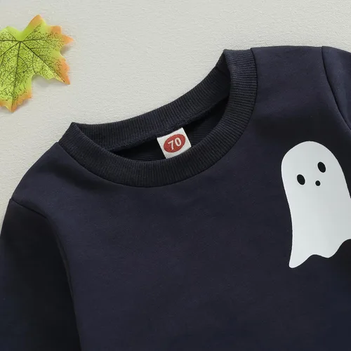 Vista 75 de Karwuiio Conjunto de disfraz de Halloween para bebé, sudadera de manga larga y pantalones para otoño