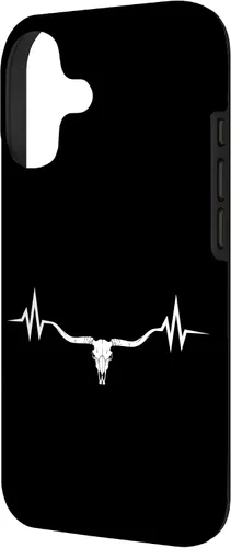 Vista 2 de Vintage Texas Longhorn Rancher Heartbeat Pulse Cattle Farmer Case for iPhone 17