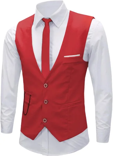 Vista 13 de Vestido formal para hombre, de negocios, ajustado, sin mangas, chaqueta de traje, chaleco chaleco Negro