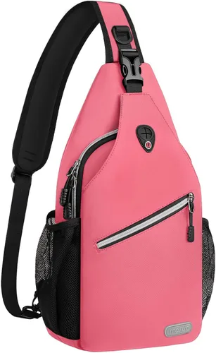 Vista 10 de Mosiso - Mochila bandolera multiusos, para viajes, senderismo, etc. Sling Backpack for Casual Travel Hiking