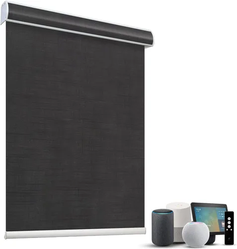 Vista 8 de SmartWings Persianas Motorizadas con Sombras para Ventana Control Remoto Funciona con Thread Apple Homekit Z-Wave Alexa 100% Blackout de Doble Cara