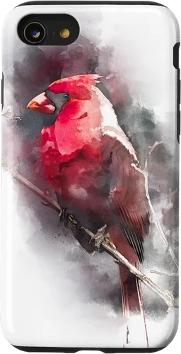 Vista 18 de Beautiful Watercolor Red Cardinal Bird Watching Animal Gift Case for iPhone 17