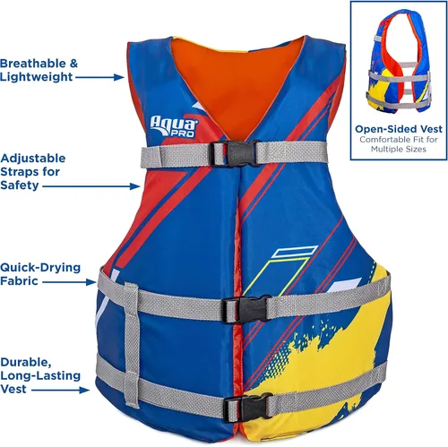 Vista 2 de Oceans 7 US Coast Guard Approved Life Jacket for Infant, Kids, Youth, – Type II & III Vest, Personal Flotation Device