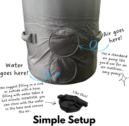 Vista 2 de Maniquí de Tacleo de Fútbol Americano con Base Lastrada con Agua para Entrenamiento de Línea Defensiva - 69" de Alto, Negro, 70 lbs - Alternativa
