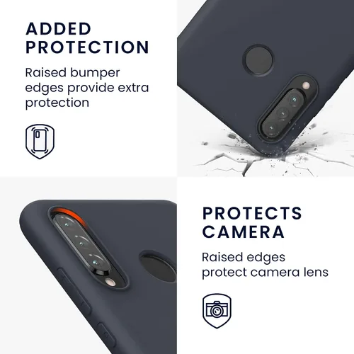 Vista 3 de kwmobile Funda compatible con Huawei P30 Lite - Funda protectora de silicona TPU suave y delgada - Arándano