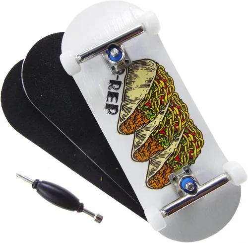 Vista 4 de P-REP V2 Performance Patineta Completa de Madera para Dedos 34mm - Banana