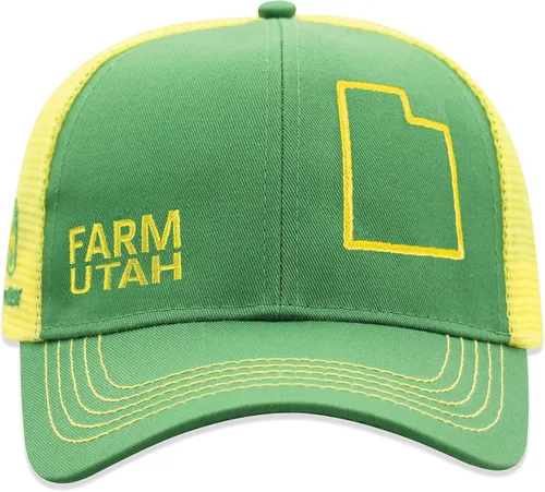 Vista 18 de John Deere Gorra de béisbol con logotipo y malla trasera con contraste, para hombre