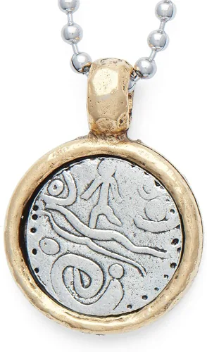Vista 6 de Collar de acero inoxidable ajustable con medallón de cruz de plata vintage, Adjustable, Metal, no conocido