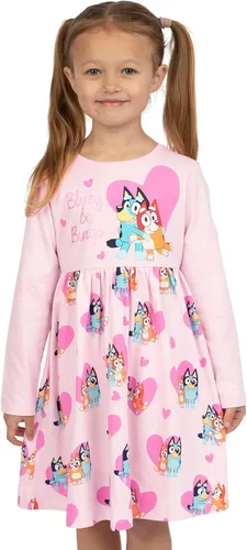 Vista 3 de Bluey Vestidos de invierno para niñas Vestido de bingo Manga larga