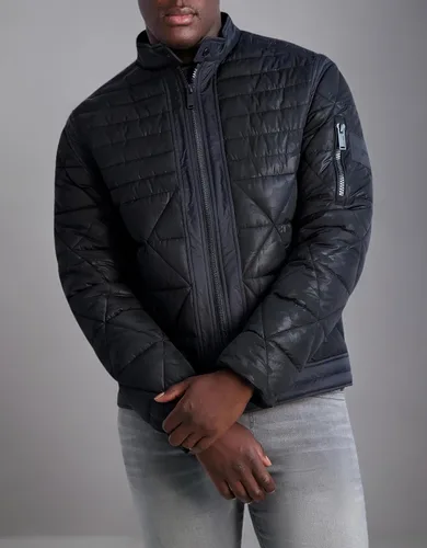 Vista 5 de KARL LAGERFELD Men's Camouflage Quilted Full Zip Puffer Jacket
