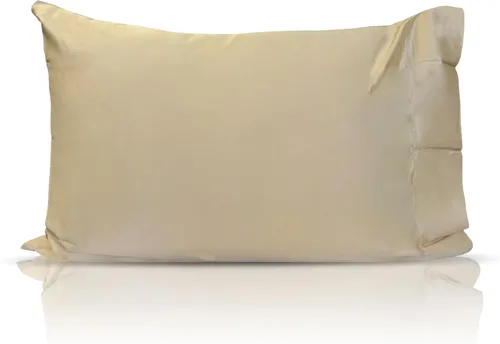 Vista 2 de Rayón con infusión de iones de cobre derivado de fundas de almohada de enfriamiento de bambú, beige, estándar (20 x 30), juego de 2, suaves