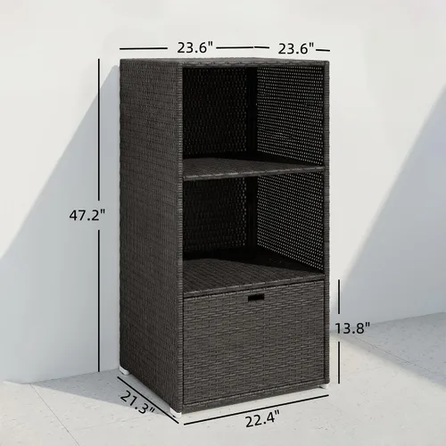Vista 3 de Outsunny Valet - Toallero impermeable para bañera de hidromasaje, color Marrón Oscuro