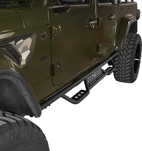 Vista 4 de Gladiator - Estribo Nerf Bar lateral compatible con Jeep Gladiator 2020-2026 JT, accesorios todoterreno (se venden como par)