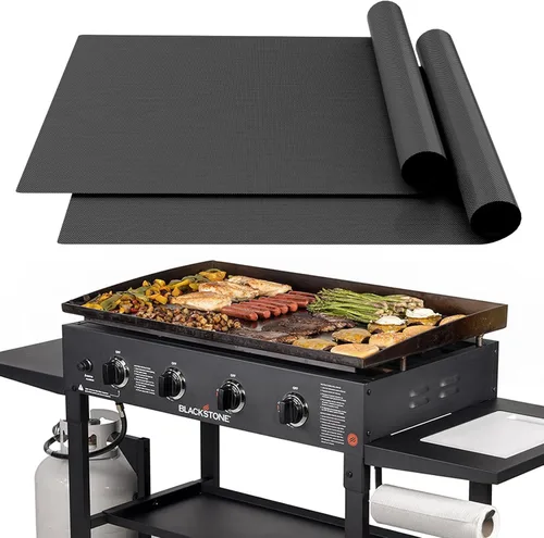 Vista 20 de UBeesize Rollo de Alfombrillas para Parrilla de 13 x 90 Pulgadas para Parrilla al Aire Libre - Tapete de Parrilla BBQ Antiadherente de Servicio