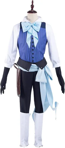 Vista 3 de NGOVINY Disfraz unisex de Vanitas para cosplay con diseño de Vanitas