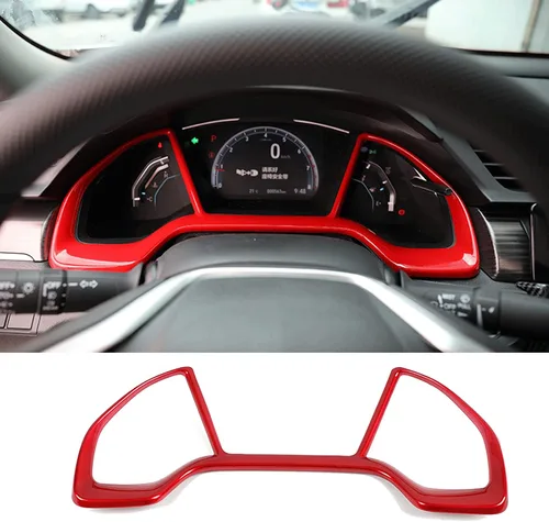 Vista 8 de Accesorios de automóvil aptos para Honda 10ª generación Civic 2016-2021 Interior tablero de instrumentos, marco, marco de cubierta