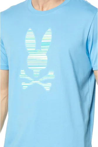Vista 3 de Psycho Bunny Newell Graphic Tee Bluebell MD (Hombre 5), Azul (Bluebell)