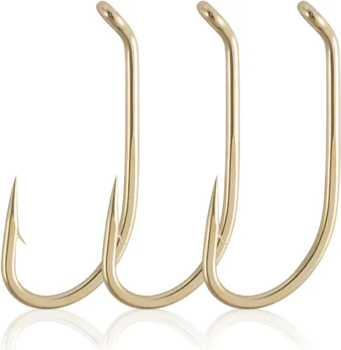 Vista 7 de Dr.Fish Paquete de 100 ganchos secos para moscas de acero de alto carbono, níquel negro, accesorios para atar moscas, trucha, salmón, anzuelos