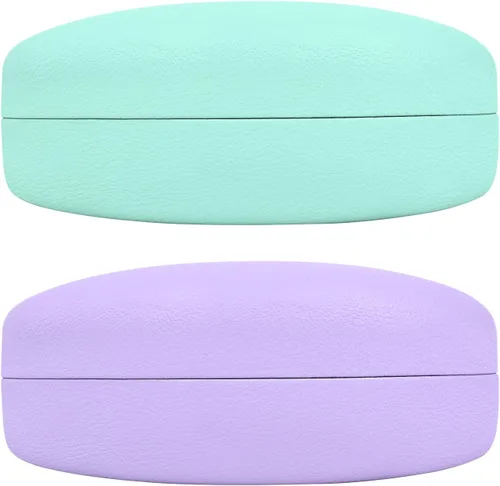 Vista 9 de CHZZMS Paquete de 2 fundas rígidas grandes para lentes de sol, funda protectora para gafas de sol y lentes negro+amarillo