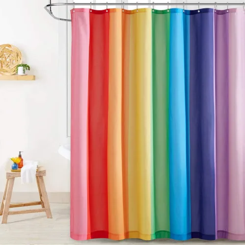 Vista 11 de KGORGE Cortina de ducha para baño, impermeable, con patrón de plantas, tamaño de cabina, decoración de baño para tina, inodoro, spa, 36 pulgadas
