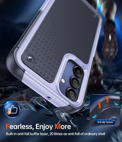 Vista 4 de LeYi Funda para Samsung Galaxy A15-5G: Funda para teléfono Galaxy A15 5G con protector de pantalla