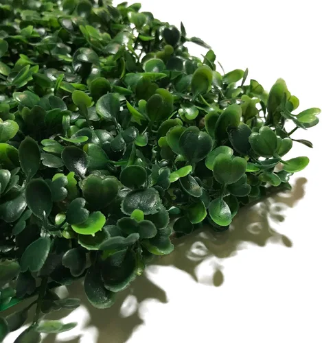 Vista 3 de KuGuo Paneles de setos topiarios artificiales de boj 12P, plantas de seto para patio al aire libre, plantas de pared con protección UV, 20 x 20