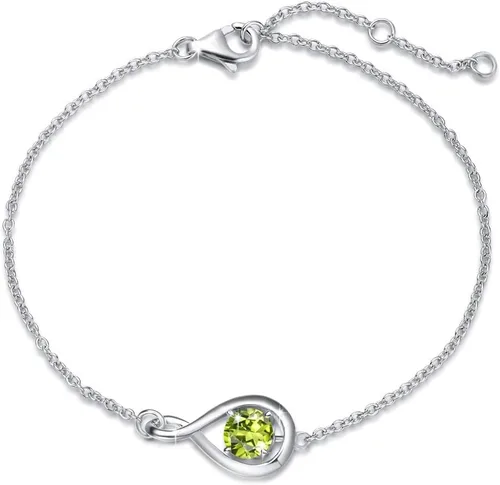 Vista 38 de FANCIME 925 Sterling Silver Infinity Birthstone Bracelets for Women abr-04