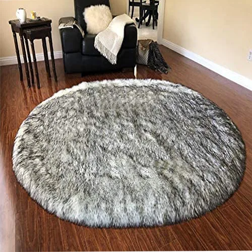 Vista 16 de LAMBZY Alfombra de pelo de oveja sintética, hipoalergénica, ovalada, sedosa, lujosa, para dormitorio, sala de estar, habitación de los niños, sofá