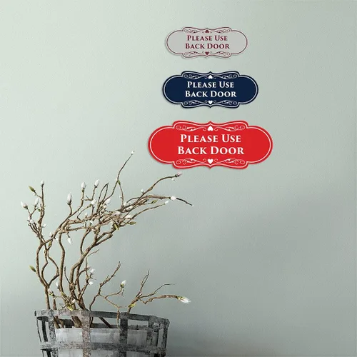 Vista 4 de Signs ByLITA Designer Please Use - Puerta trasera (negro) - Pequeño, 1 paquete