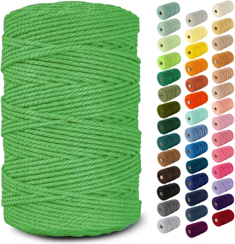 Vista 149 de Nook Theory Hilo de macramé de 3mm 109 yardas - Cuerda de macramé suave de 4mm, 5mm perfecta para nudos - Suministros de macramé para colgadores